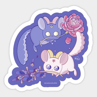 Kawaii Chinchillas Luna and Sol Sticker